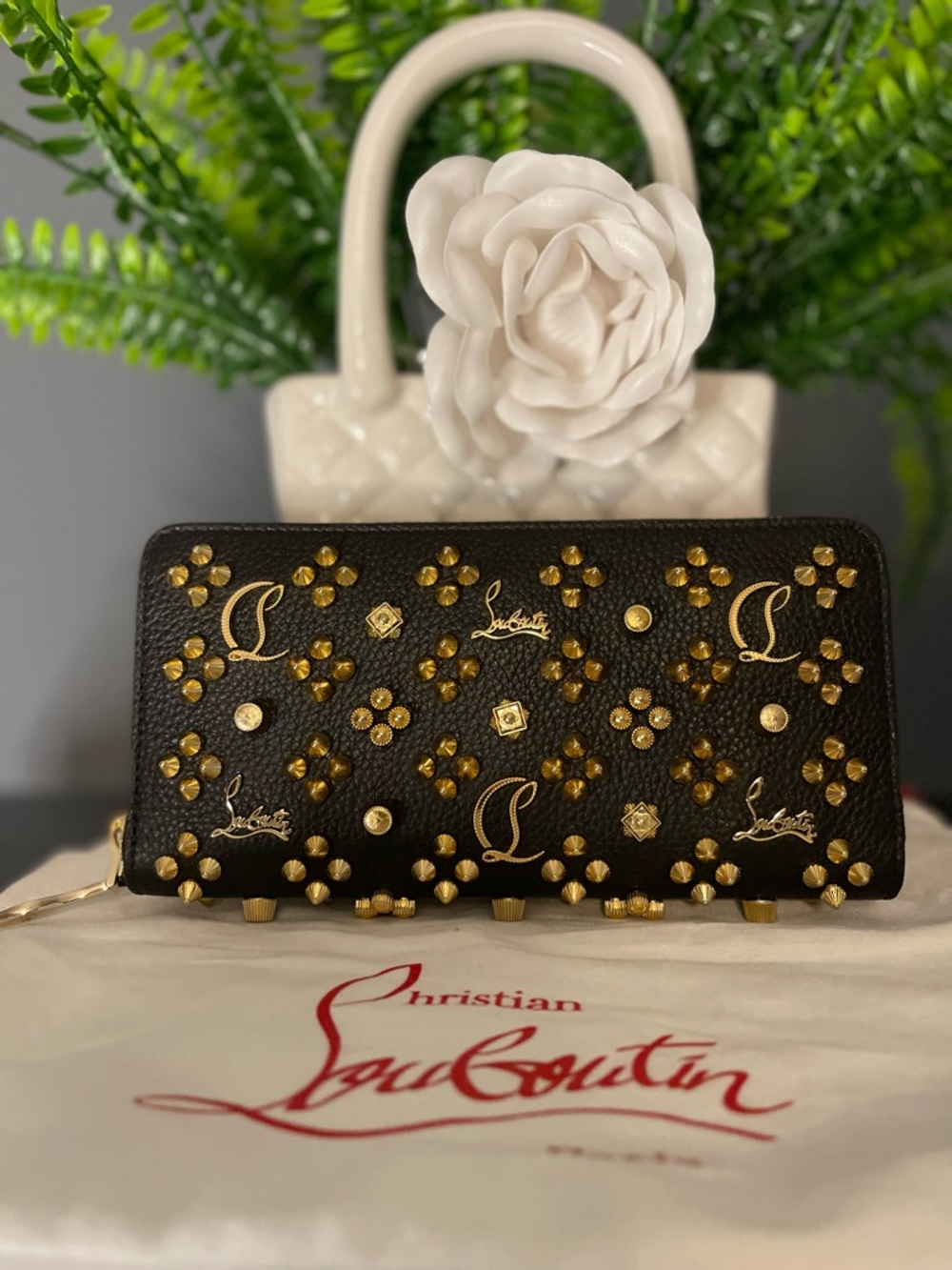 NWT Christian Louboutin Black Panettone Wallet - Picture 3 of 8